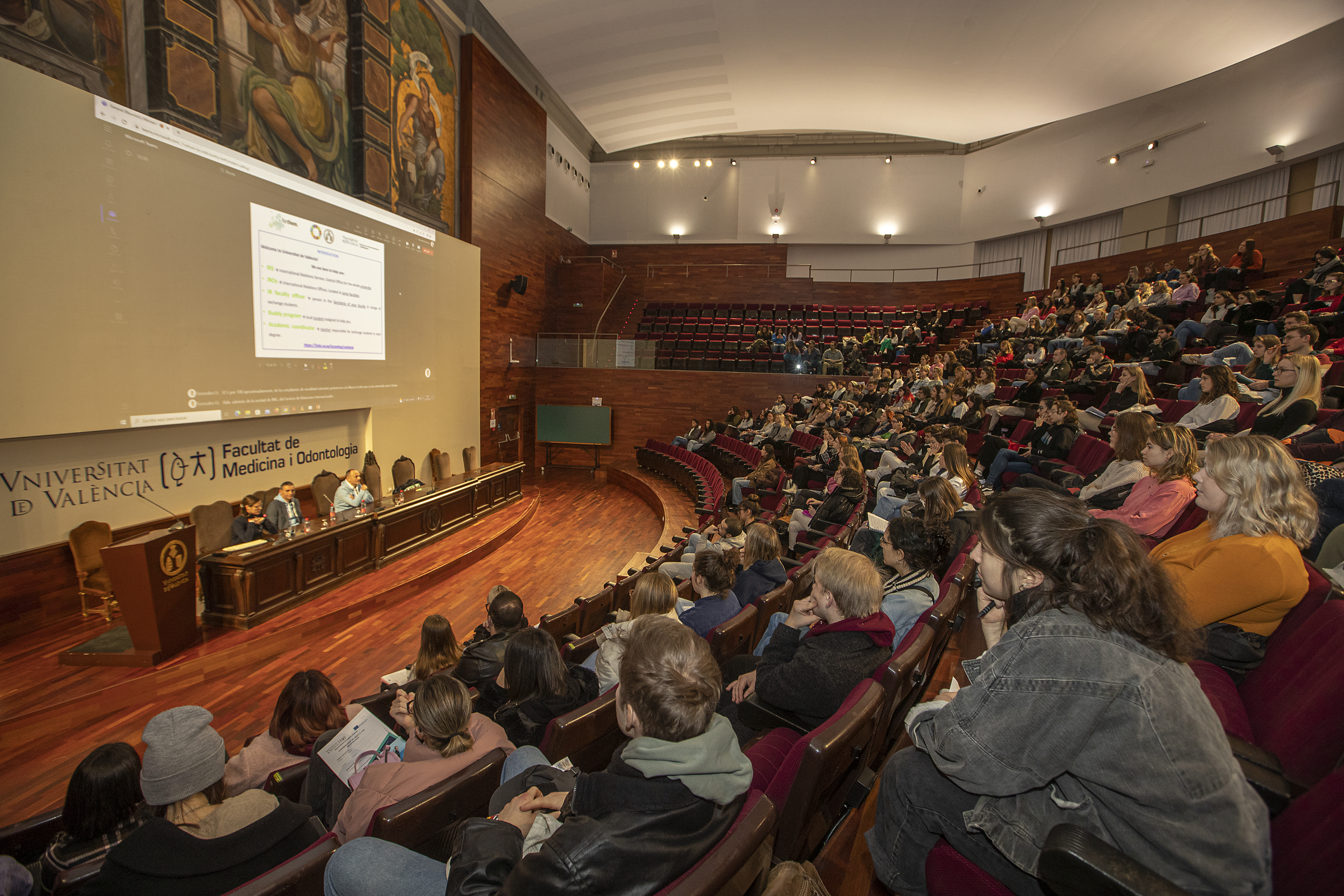 Sesión de bienvenida Erasmus en enero de 2023.